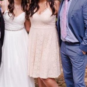 Lulu’s peach lace dress